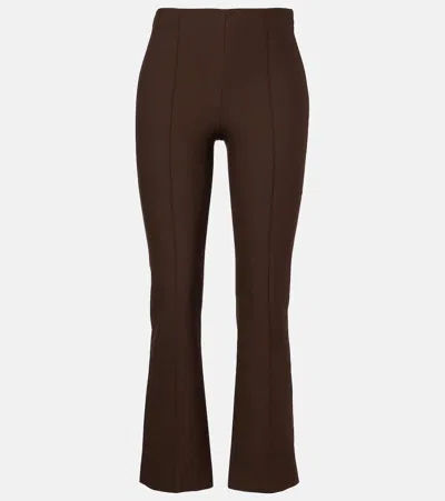 Vince Niki Mid-rise Pintuck Crop Flare Pant In Willow In Black