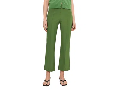 Vince Niki Mid-rise Crop Flare Pants In Green