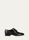Vince Niko Calf Leather Derby Shoes In Black Leather