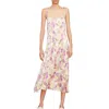 Vince Nouveau Magnolia Crushed Satin Camisole Dress In Sun Drew In Multi