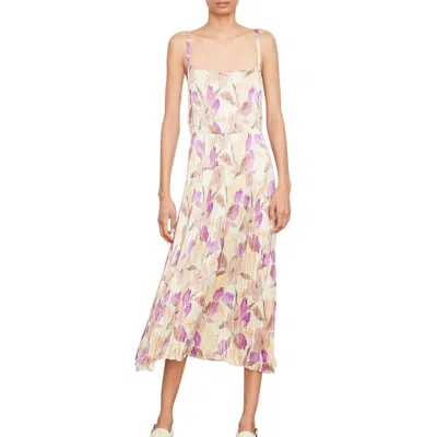 Vince Nouveau Magnolia Crushed Satin Camisole Dress In Sun Drew In Multi