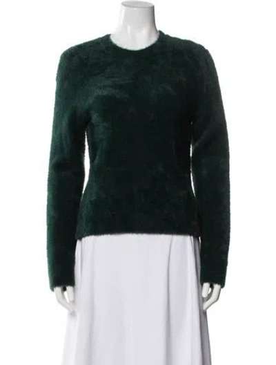 Pre-owned Vince Nylon Crew Neck Sweater In Green