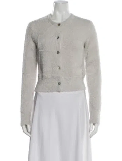 Pre-owned Vince Nylon Crew Neck Sweater In White
