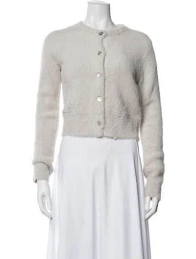 Pre-owned Vince Nylon Crew Neck Sweater In White