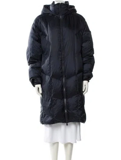 Pre-owned Vince Nylon Down Coat In Blue