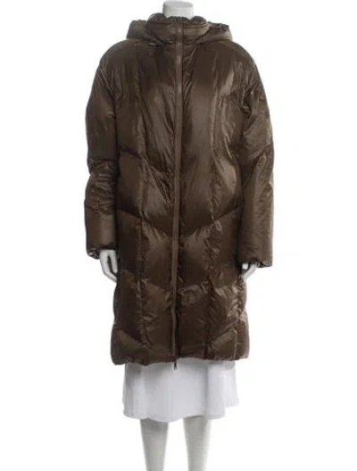 Pre-owned Vince Nylon Down Coat In Brown