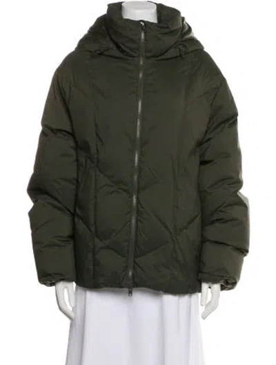 Pre-owned Vince Nylon Down Jacket In Green