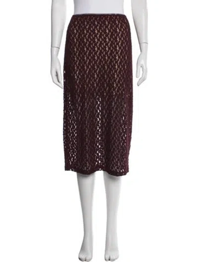 Pre-owned Vince Nylon Midi Length Skirt W/ Tags In Burgundy