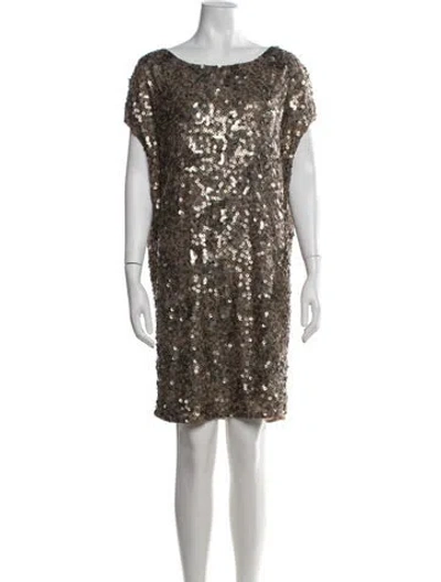 Pre-owned Vince Nylon Mini Dress In Brown