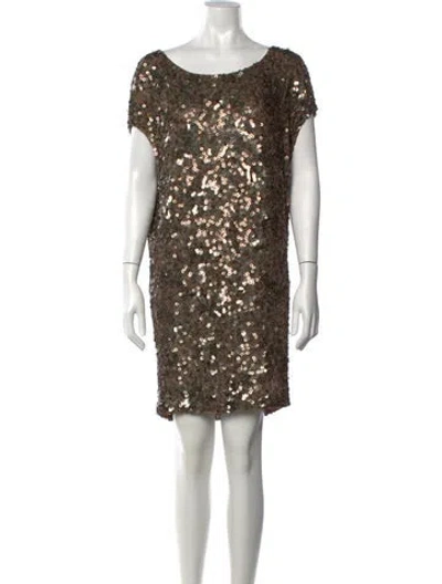 Pre-owned Vince Nylon Mini Dress In Neutrals