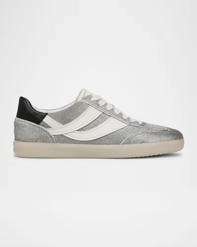 Vince Oasis Sneaker In Silver Hair Calf Leather