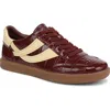 Vince Oasis Croc Embossed Sneaker In Red