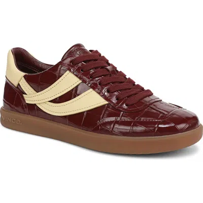Vince Oasis Croc Embossed Sneaker In Red