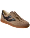 Vince Oasis Leather & Suede Sneaker In Flint/black