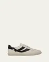 Vince Oasis Leather Low-top Sneakers In White/black