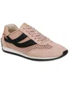 Vince Oasis Mesh Leather Lace-up Runner In Pink