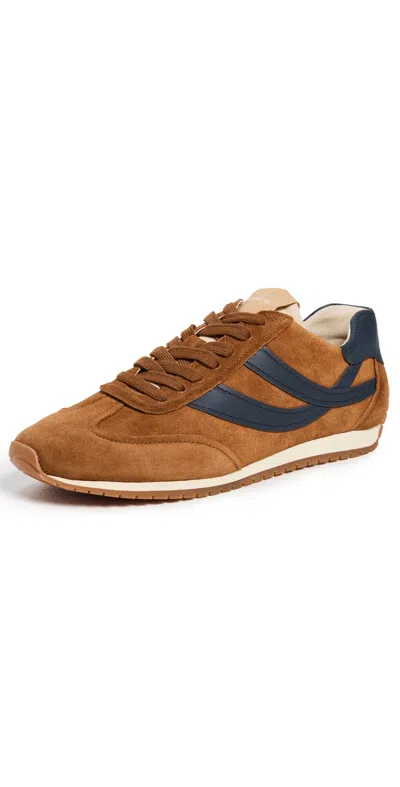 Vince Oasis Runner Sneakers Bright Sap/night Star In Brown