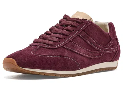 Vince Oasis Runner-w Women's Shoes Bloodstone Leather: 11 M In Burgundy