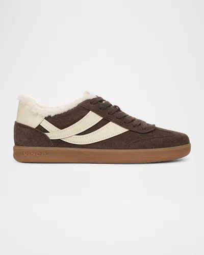 Vince Oasis Shearling-lined Suede Low-top Sneakers In Multi