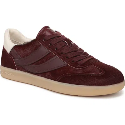 Vince Oasis Calf Hair Low-top Sneakers In Burgundy