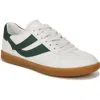 Vince Oasis Bicolor Leather Retro Sneakers In Chalk/pinegreen