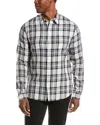 Vince Ocean Plaid Button-up Shirt In White