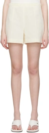 Vince High Waist Linen Blend Shorts In Bone-105bon