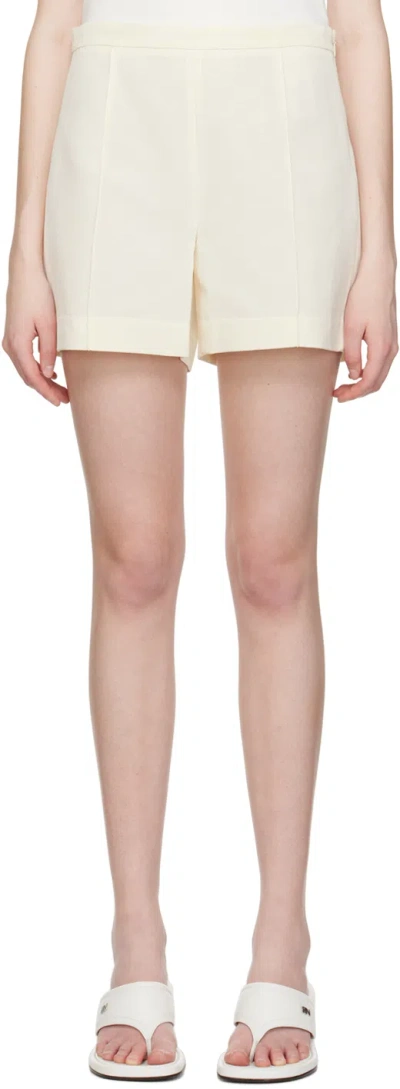Vince Cotton-blend Shorts In Bone-105bon
