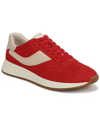 Vince Olla Runner Leather Sneaker In Red
