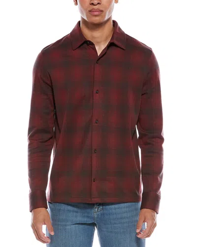 Vince Ombre Plaid Button-down Shirt In Red