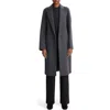 Vince Classic Straight Coat In Charcoal