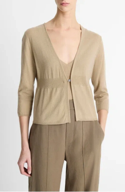 VINCE VINCE ONE BUTTON WOOL BLEND CARDIGAN