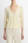 Vince Single Button Cardigan In Dark Vanille In Neutral
