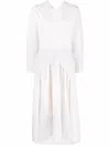 Vince Open-back Detail Dress In Weiss