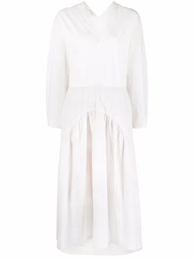 Vince Open-back Detail Dress In Weiss