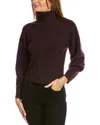 Vince Chunky Open Back Turtleneck In Purple