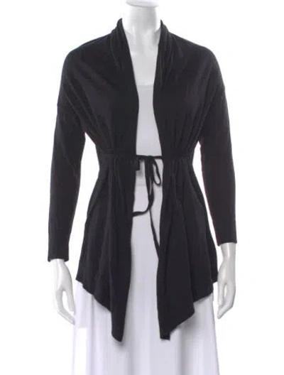 Pre-owned Vince Open Front Sweater In Black