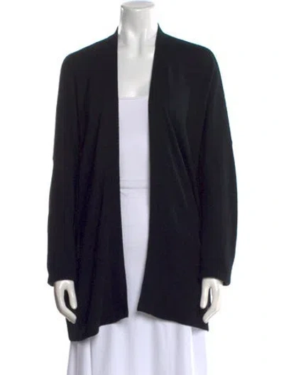 Pre-owned Vince Open Front Sweater In Black