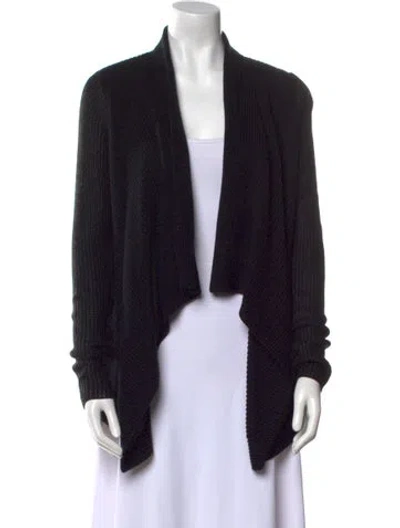 Pre-owned Vince Open Front Sweater In Black