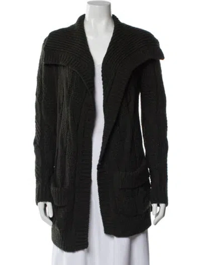 Pre-owned Vince Open Front Sweater In Black