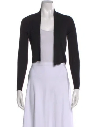 Pre-owned Vince Open Front Sweater In Black