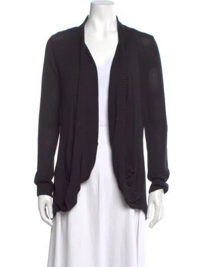 Pre-owned Vince Open Front Sweater In Black