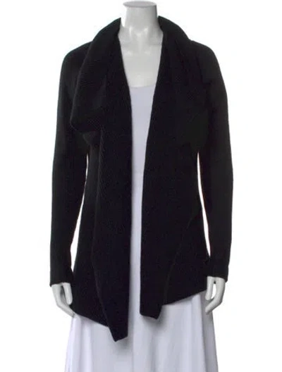 Pre-owned Vince Open Front Sweater In Black