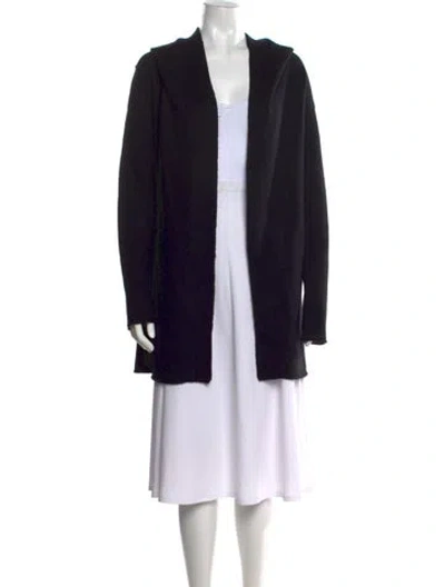 Pre-owned Vince Open Front Sweater In Black