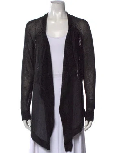 Pre-owned Vince Open Front Sweater In Black