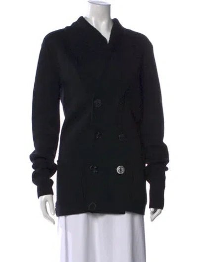 Pre-owned Vince Open Front Sweater In Black