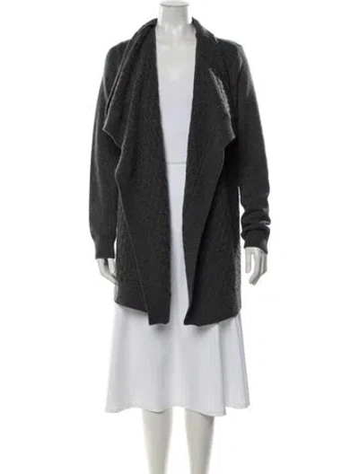 Pre-owned Vince Open Front Sweater In Black