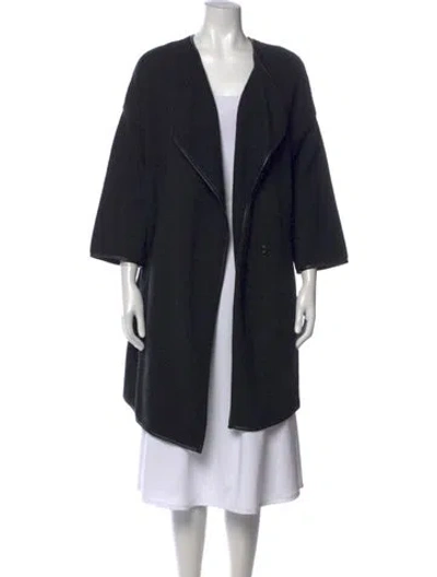 Pre-owned Vince Open Front Sweater In Black