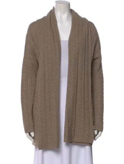 Pre-owned Vince Open Front Sweater In Brown
