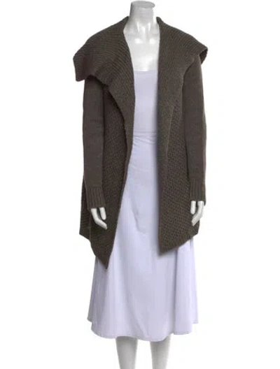 Pre-owned Vince Open Front Sweater In Brown